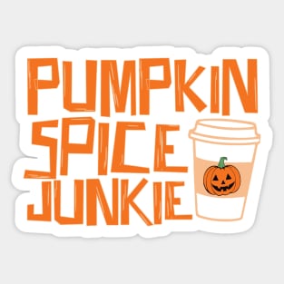 Pumpkin Spice Junkie Halloween Sticker